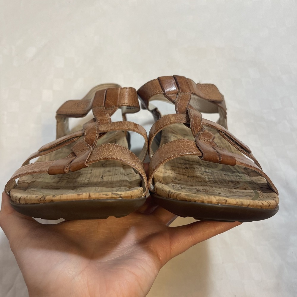 ABEO Bea-Braid Neutral Low Heel Sandals Brown Womens 8 - Picture 4 of 7